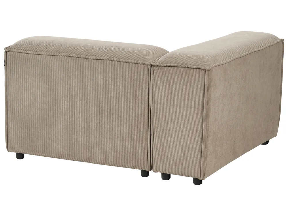 Modular Corner Sofa 4 Seater ARDAL Corduroy Light Brown Left Hand_940715