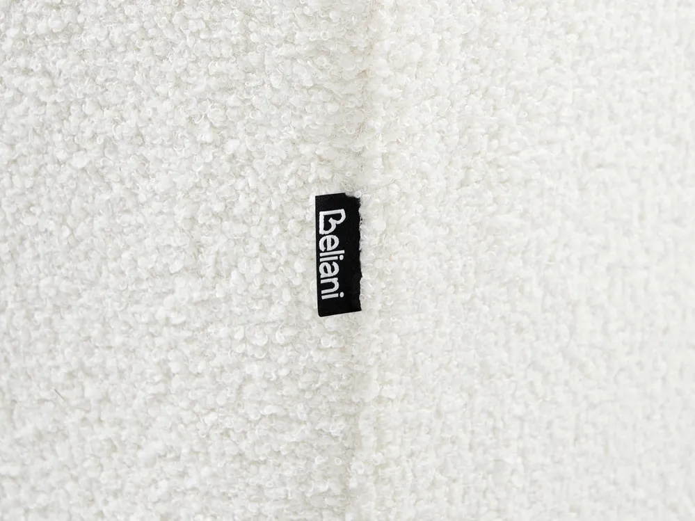 Ecksofa 4-Sitzer LUNGO mit Ottomane Bouclé Weiß linksseitig_962390