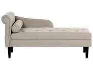 Linksseitige Chaiselongue YVOIRE Stoff Beige_1040583