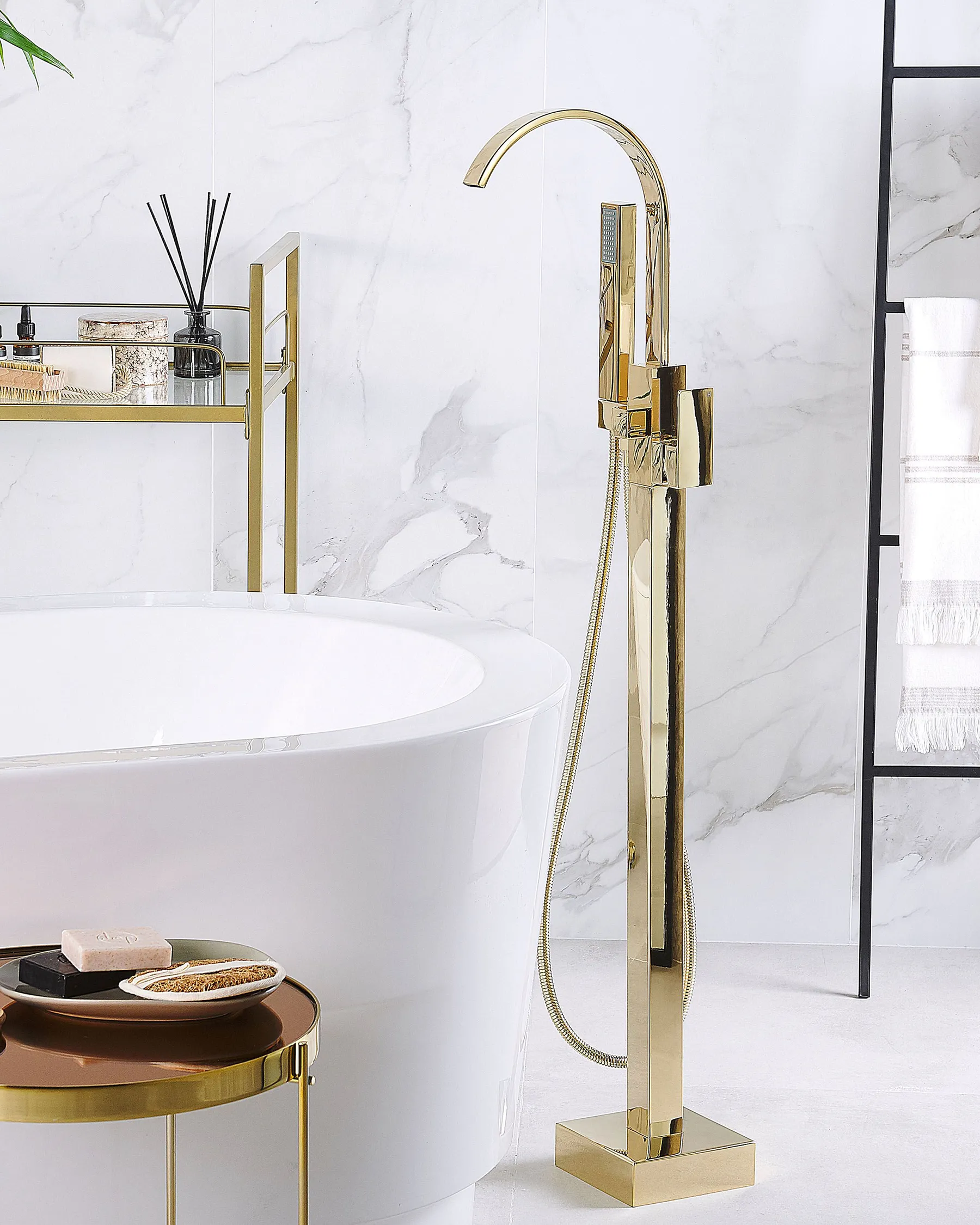 Freistehende Badewannenarmatur RIBBON Gold_786941