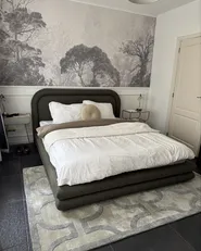 Bett mit Lattenrost Kunstleinen LAVARDENS 160 x 200 cm Grün_1026174