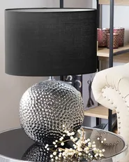 Table Lamp NASVA Ceramic Silver_853966
