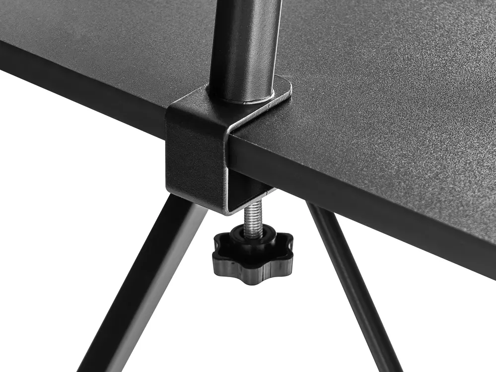 Eckschreibtisch TACONY 180 cm 140 cm mit Stauraum Schwarz_1044287