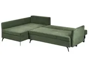 Eckschlafsofa 3-Sitzer KOGE mit Stauraum Stoff Grün rechtsseitig_1087848