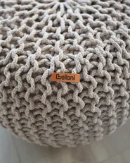 Pouf CONRAD Baumwolle Hellbeige_1033824