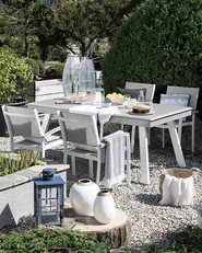 Gartenstuhl 4er Set PERETA Metall Grau_738734