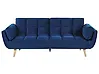 Schlafsofa 3-Sitzer ASBY Samtstoff Marineblau