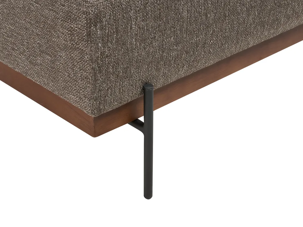 Ecksofa 4-Sitzer MARIFERD Stoff Braun linksseitig_903219