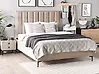 Schlafzimmer Set SEZANNE Samtstoff Taupe 180 x 200 cm