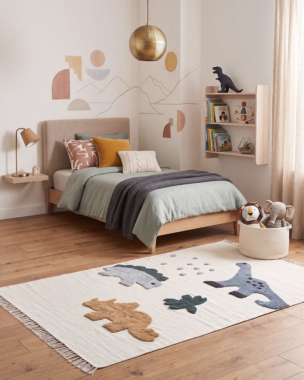 Kids Rug GHARTA Multicolour 140 x 200 cm Cotton