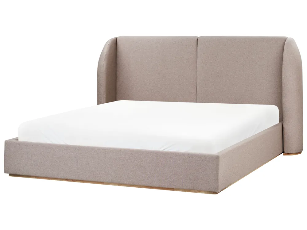 Bett mit Stauraum MONESTIER Stoff Taupe 180 x 200 cm_972665