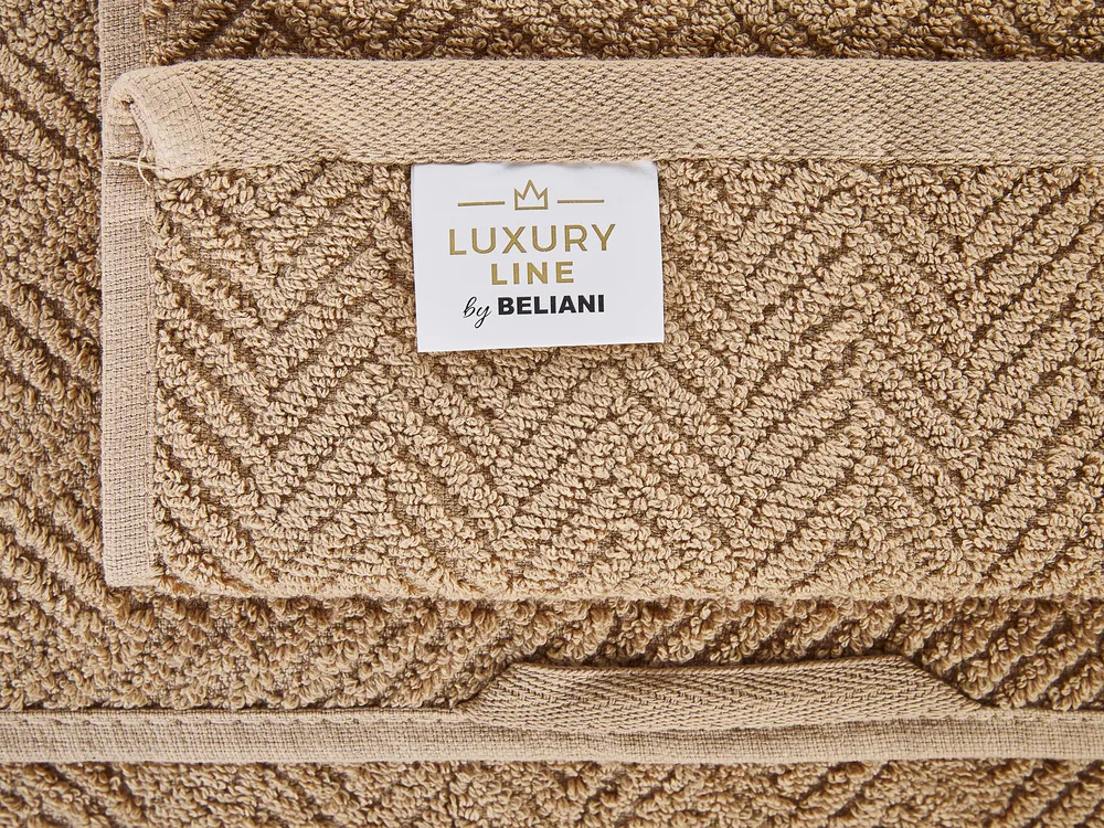 Handtücher 9er Set MITIARO Baumwollfrottee Sandbeige_841758