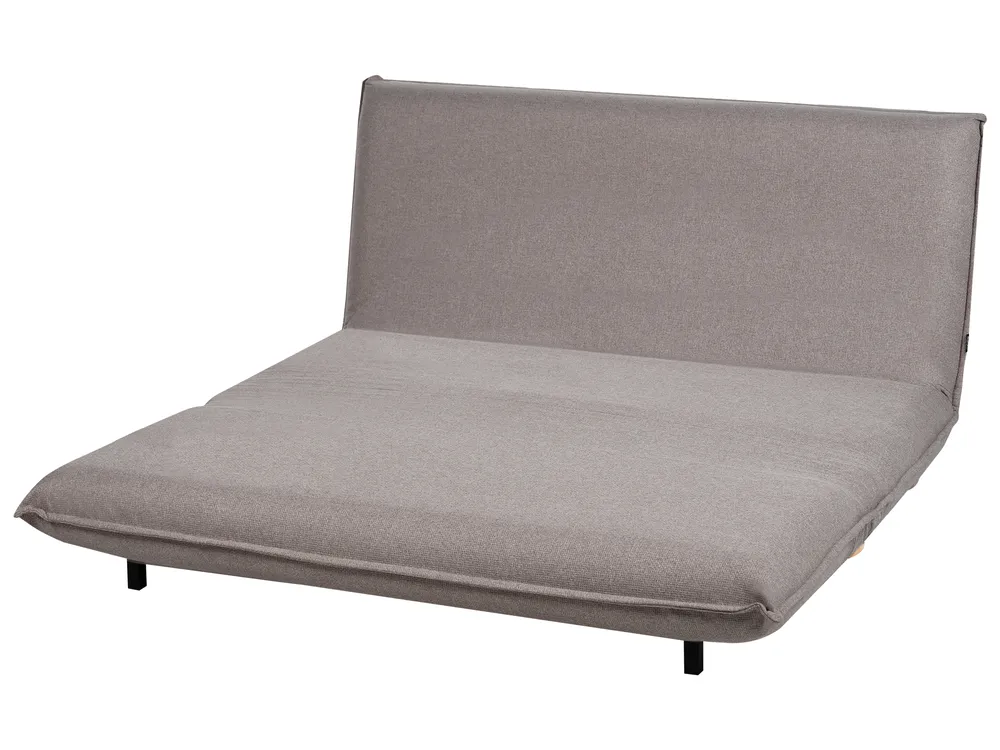 Schlafsofa 2-Sitzer ABISKO Kunstleinen Dunkelgrau_1030909