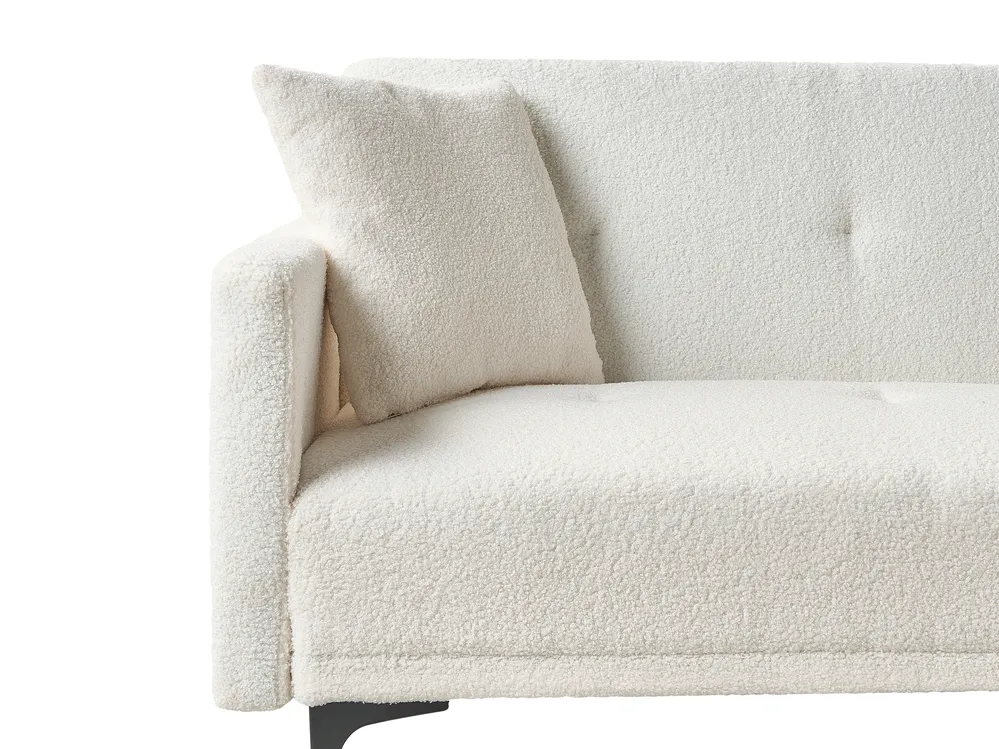 Schlafsofa 3-Sitzer LUCAN Bouclé Cremeweiß_914811