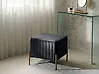 Hocker UTAH Samtstoff Schwarz