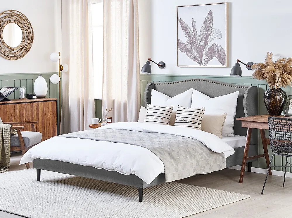 Bed Fabric COLMAR 140 x 200 cm (EU Double) Grey_1182404