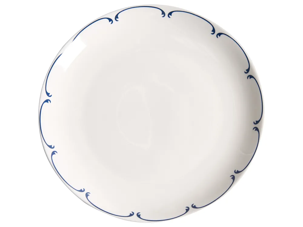 Tafelservice 12-teilig CHAROLI Porzellan Weiß / Blau_1061706
