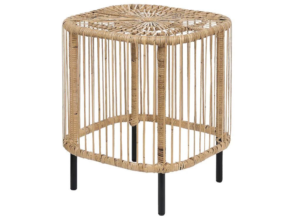 Lounge Set mit Tisch 3-Sitzer MARATEA/CESENATICO Rattan Naturfarben_878551