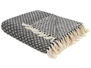 Kuscheldecke CHYAMA Baumwolle 220 x 240 cm Schwarz_907430