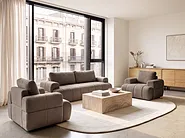 Fauteuil NARILLA Bouclé Taupe_1161729