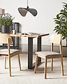 Esszimmerstuhl 2er Set SCANDIA Holz Taupe