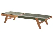 Sun Lounger PROSSEDI Reclining Acacia Wood Green_956621