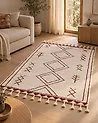 Teppich KENITRA Cremeweiß 160 x 230 cm Baumwolle