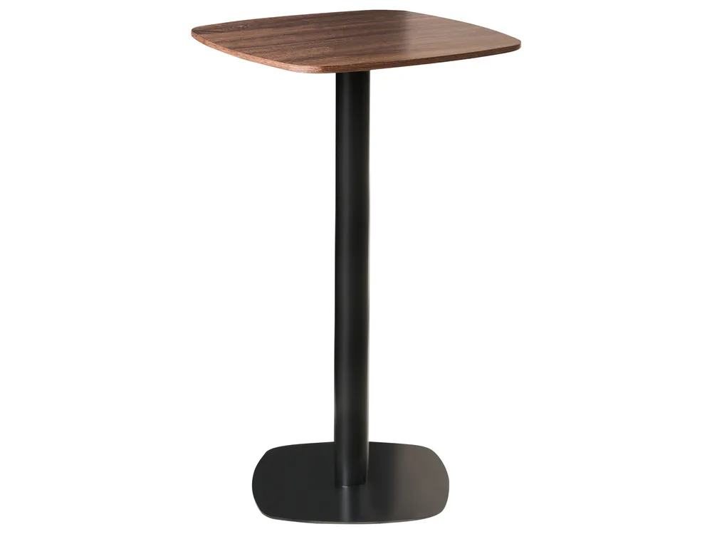Stehtisch MORELLA Schwarz / Dunkelbraun 60 cm 60 cm