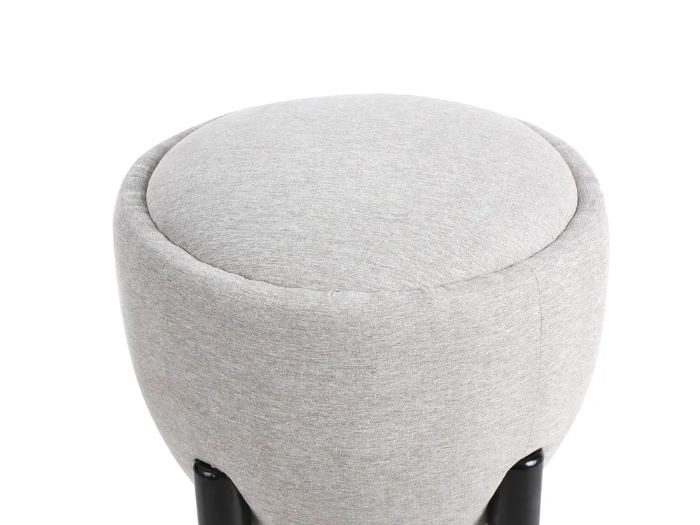 Pouf ARCHIE Kunstleinen Grau_991202