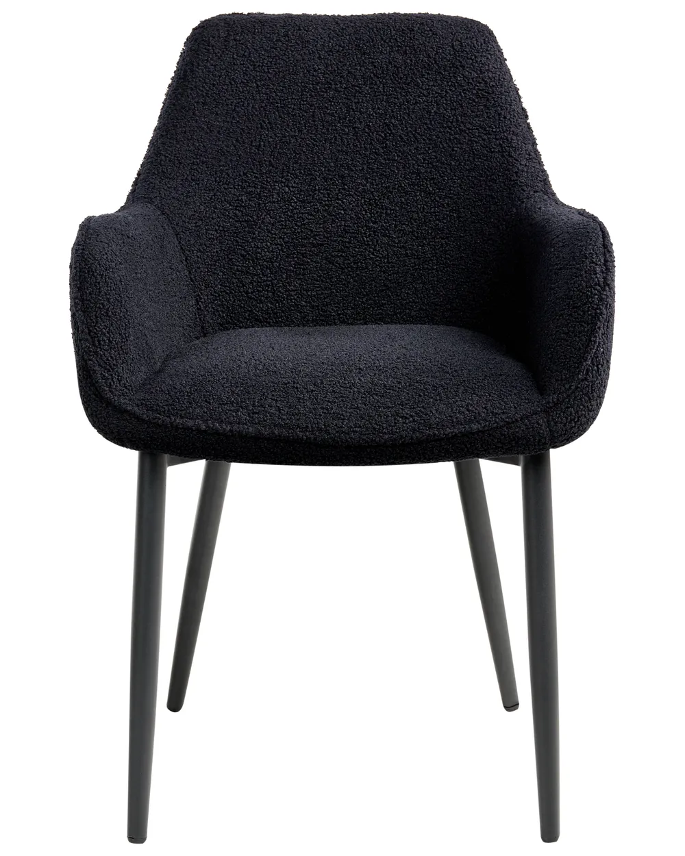 Esszimmerstuhl 2er Set ALDEN Bouclé Schwarz_1007388