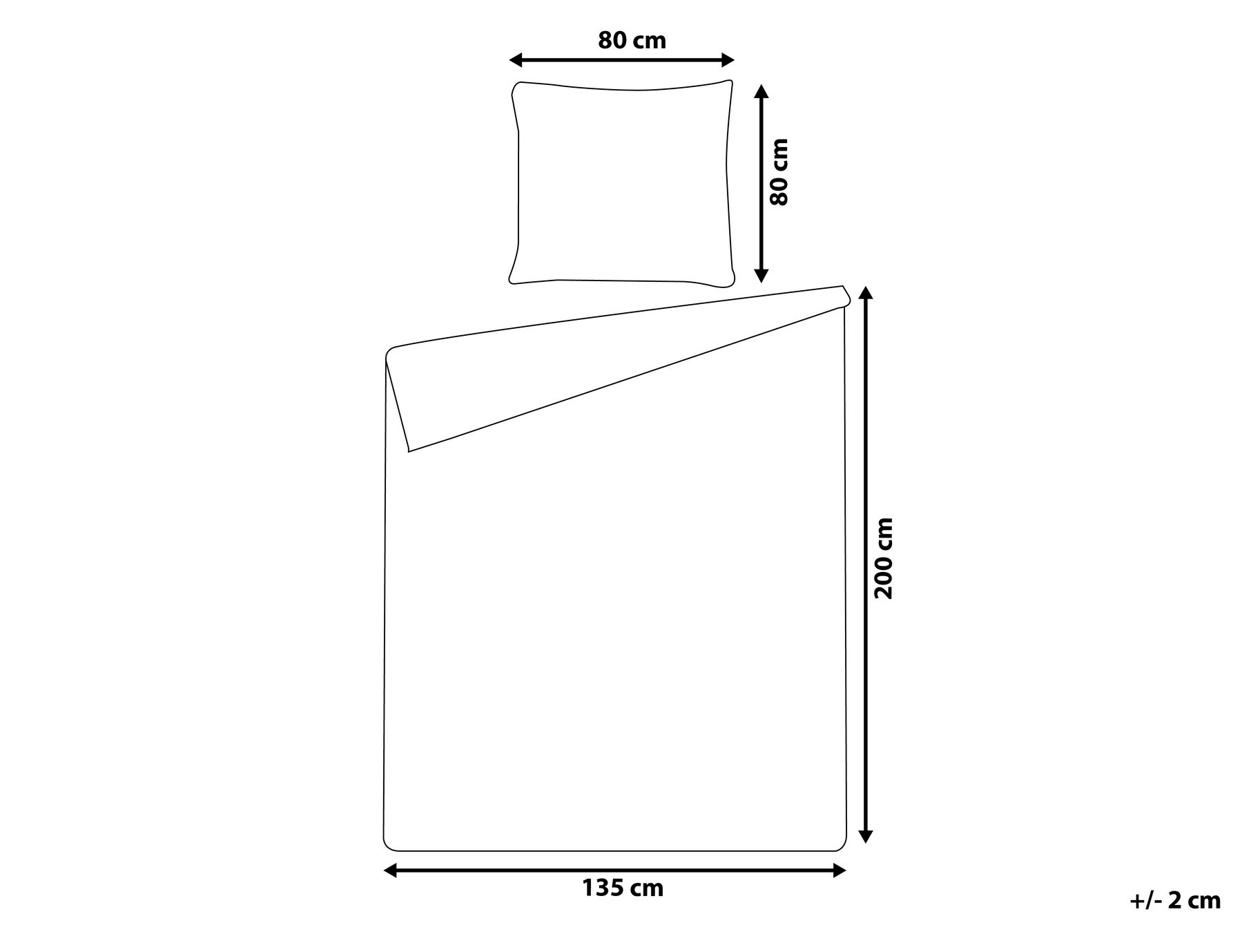 Bettwäsche-Set HARMONRIDGE 135 x 200 cm Baumwollsatin Rosa_815035