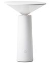Kabellose LED Tischlampe LEVIRA mit Dimmer Metall Weiß