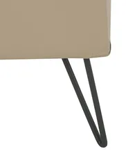 Nachttisch mit 1 Schublade BETIN Kunstleder Beige_788975