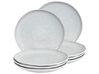 Speiseteller 8er Set SESAME Steinzeug Hellgrau