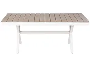 Ausziehbarer Gartentisch FANES 184/242 cm 90 cm Metall Weiß_928646