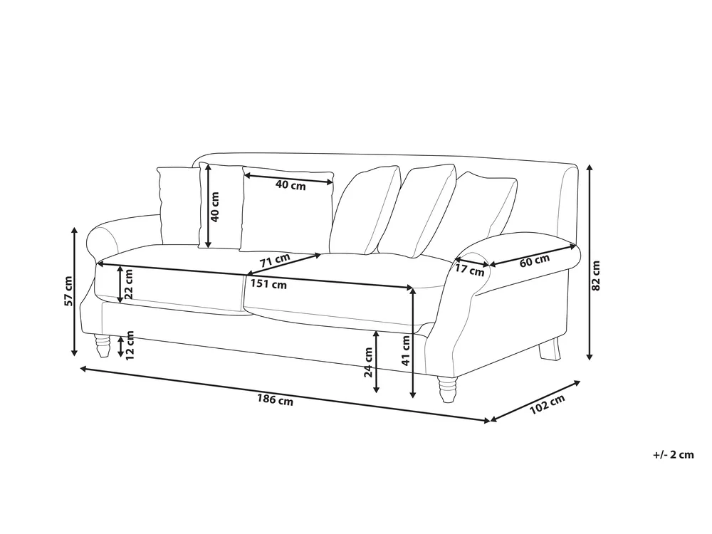 Sofa 2 Seater EIKE Boucle Off-White_918136