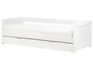 Ausziehbett Kiefernholz GRAVELINES 90 x 200 cm Weiß_939593