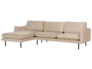 Ecksofa 4-Sitzer VINTERBRO Samtstoff Beige rechtsseitig_897398