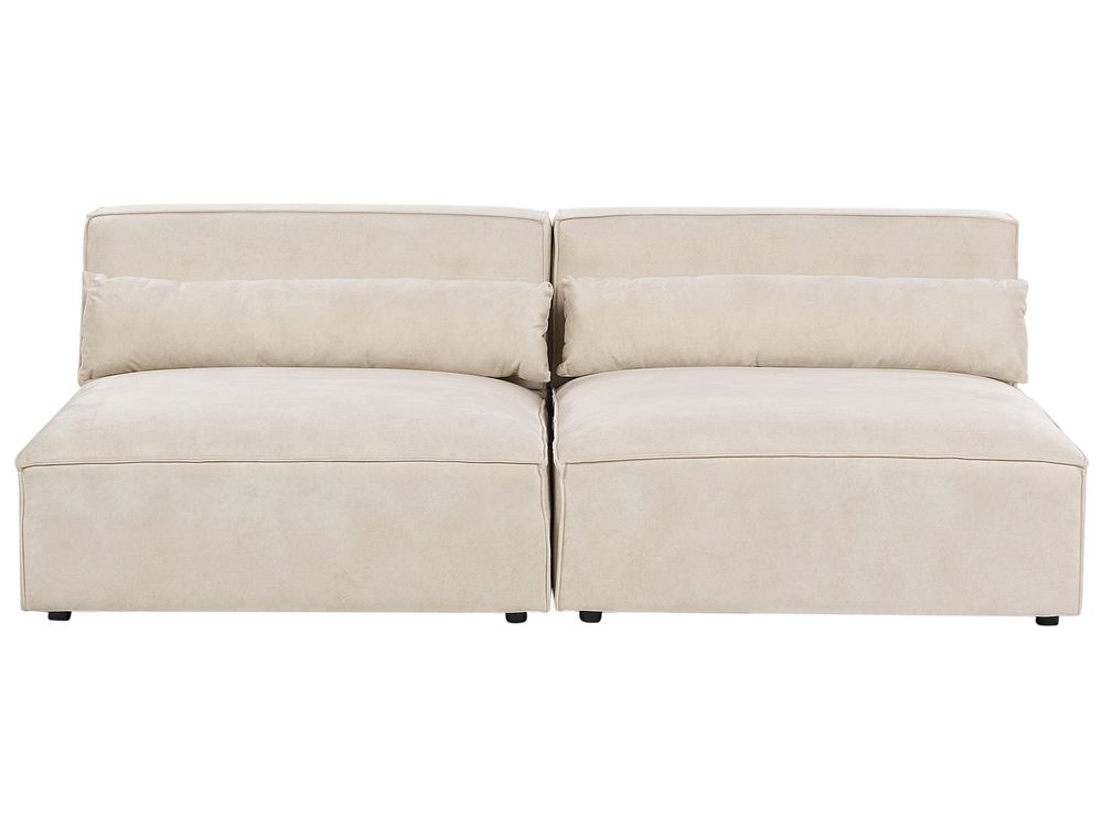 Modular Sofa 2 Seater HELLNAR Velvet Light Beige