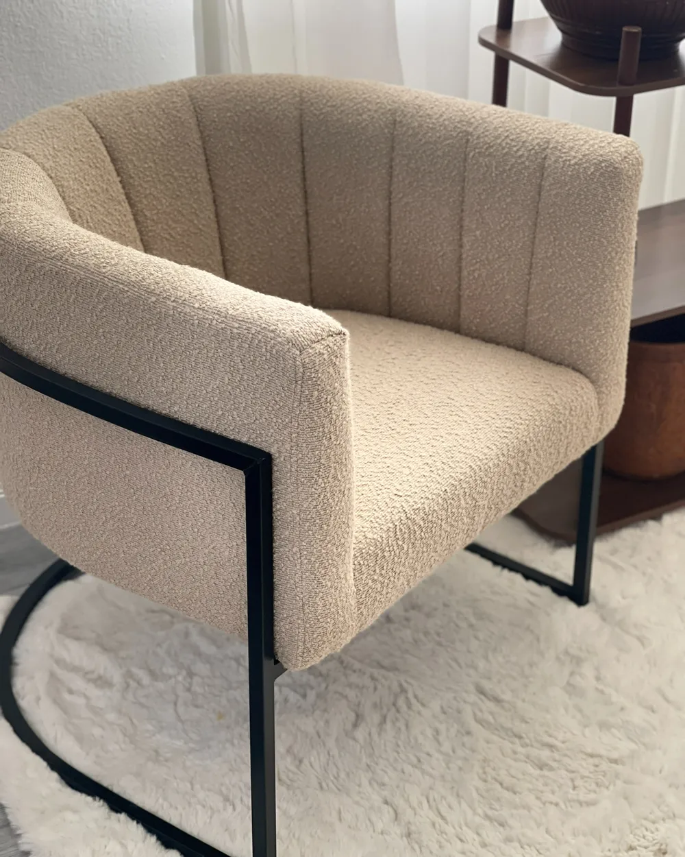 Armchair LARVIK II Boucle Beige_979145
