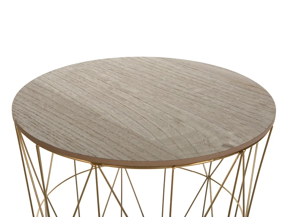 Beistelltisch LANARK mit Stauraum Gold_721375