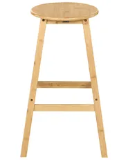 Set of 2 Bar Stools ANCELLE Bamboo Light Brown_1048716