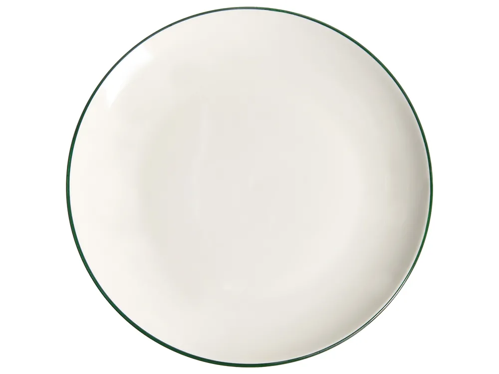 Tafelservice 12-teilig CUMIN Porzellan Cremeweiß / Grün_1061462