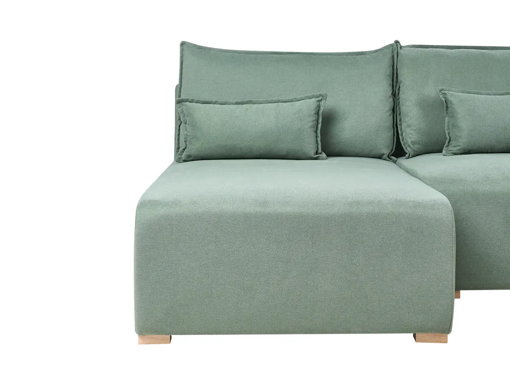 Modular Corner Sofa NERBO Fabric Light Green Right Hand_1035346