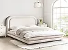Waterbed Faux Linen LAVARDENS 160 x 200 cm (EU King Size) Light Beige