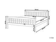 Bed Pine Wood GIVERNY 160 x 200 cm (EU King Size) Light Brown_918178