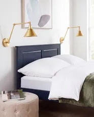 Set of 2 Wall Lamps NARVA Adjustable Metal Gold_1149331