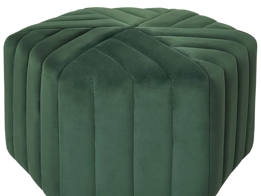 Pouf MURIETTA Samtstoff Dunkelgrün_765889