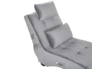Chaiselongue SIMORRE mit Bluetooth-Lautsprecher Samtstoff Grau_794360