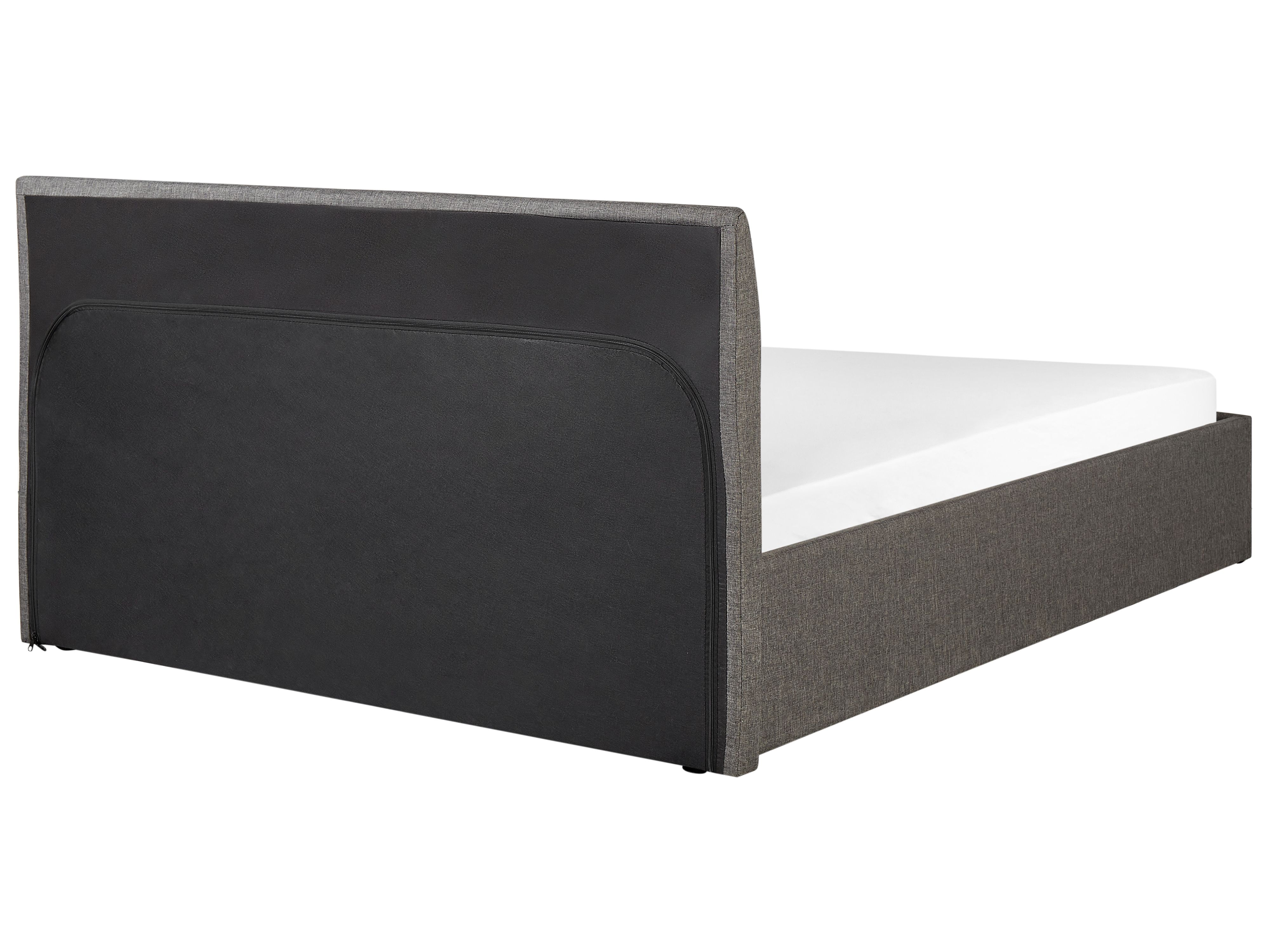 Bett Mit Stauraum Stoff ORBEY 140 X 200 Cm Grau Beliani de Bett Mit Stauraum Stoff ORBEY 140 X 200 Cm Grau Beliani de